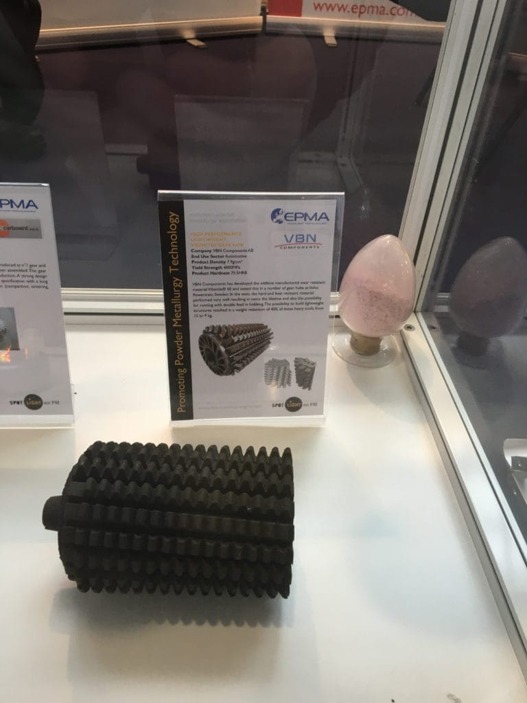 A tool made by VBN presented at the EPMA booth at Formnext in Frankfurt 2016-11-15 to 2016-11-18.