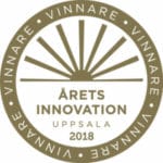 Winner badge for Årets Innovation Uppsala 2018